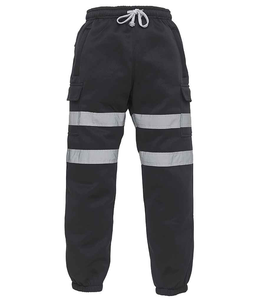 Yoko YK034 Hi-Vis Jog Pants in Black