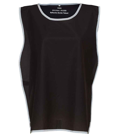 Yoko YK100 Hi-Vis Reflective Border Tabard in Black