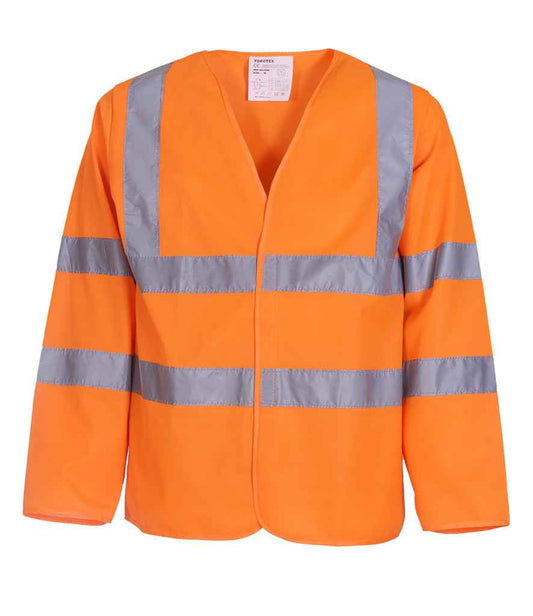 Yoko YK105 Hi-Vis Long Sleeve Jacket in Orange