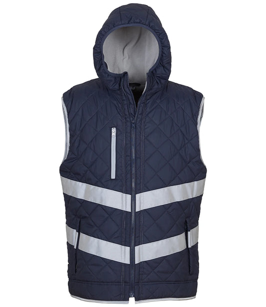 Yoko YK216 Hi-Vis Kensington Hooded Gilet